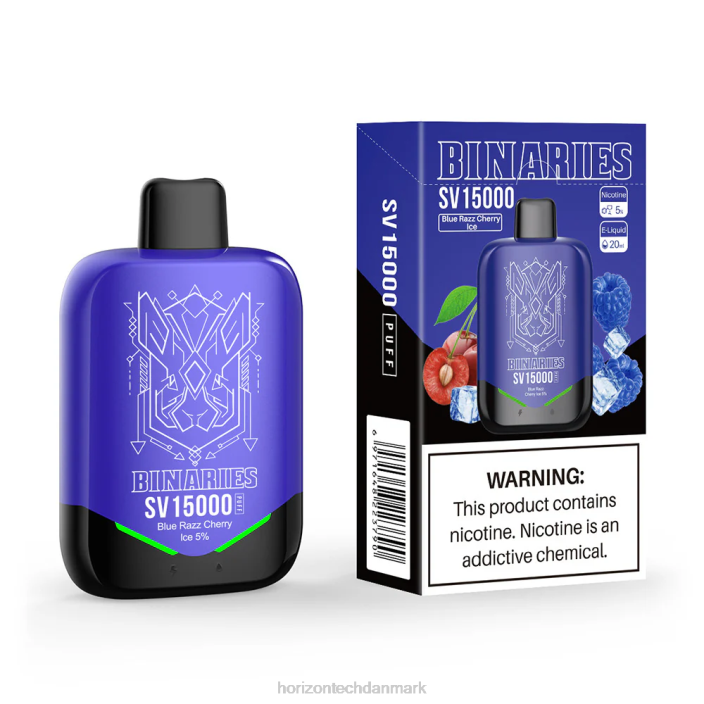 HorizonTech Vape Danmark - HorizonTech Binaries Cabin engangs sv blue razz kirsebæris 62X43