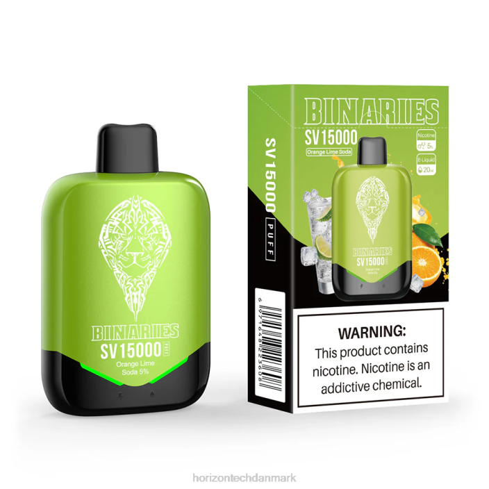 HorizonTech Vape Danmark - HorizonTech Binaries Cabin engangs sv orange lime sodavand 62X491