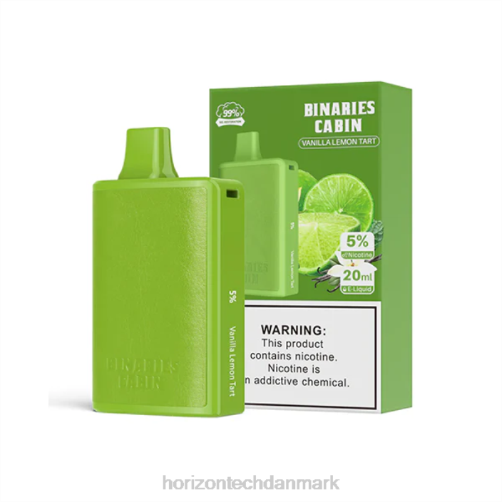 HorizonTech Disposable Vape - HorizonTech Binaries Cabin engangs 20ml vanilje citrontærte 62X470