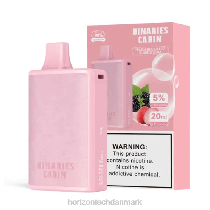 ferskenblå razz tyggegummi