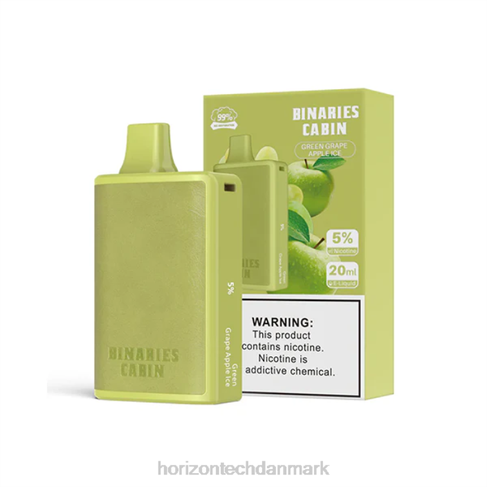 Horizon Tech Company - HorizonTech Binaries Cabin engangs 20ml grøn drue æbleis 62X456
