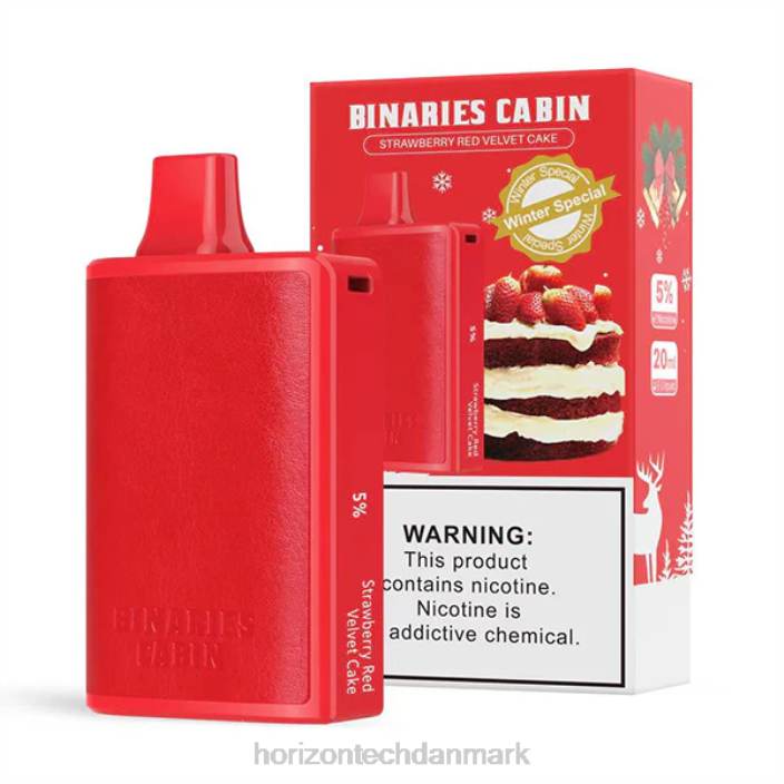 Horizon Tech Vape - HorizonTech Binaries Cabin engangs 20ml jordbærrød fløjlskage 62X479