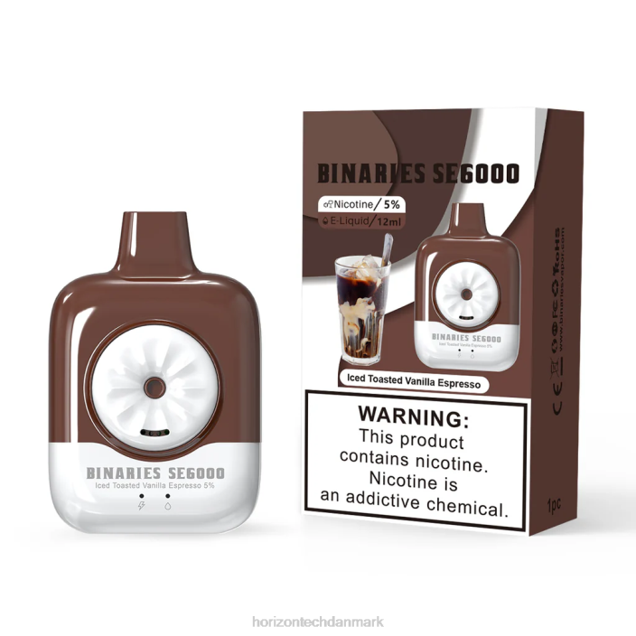 HorizonTech Danmark - HorizonTech Binaries Cabin engangs se 12ml isristet vanilje espresso 62X4153