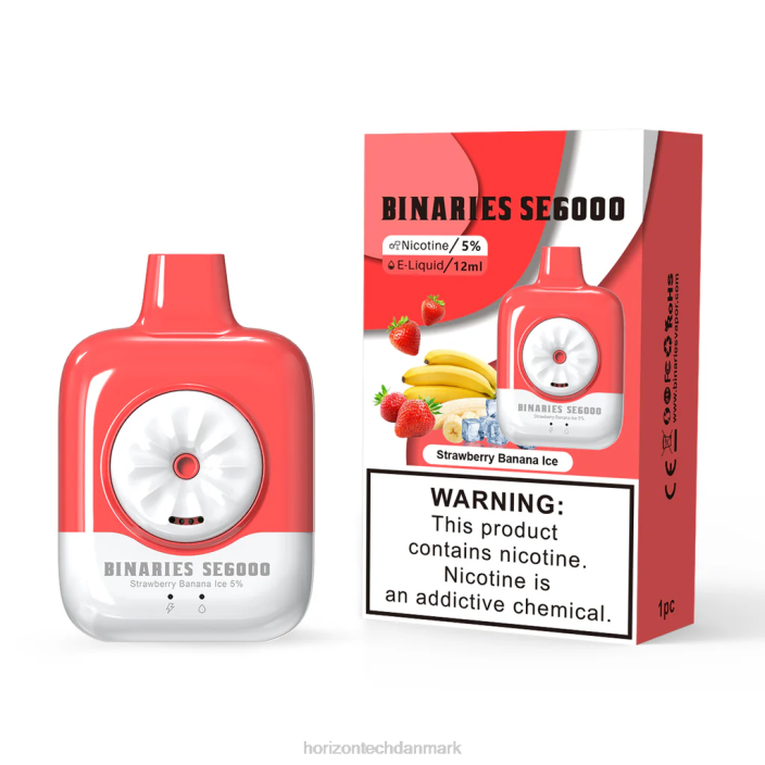 HorizonTech Disposable Vape - HorizonTech Binaries Cabin engangs se 12ml jordbær bananis 62X4134