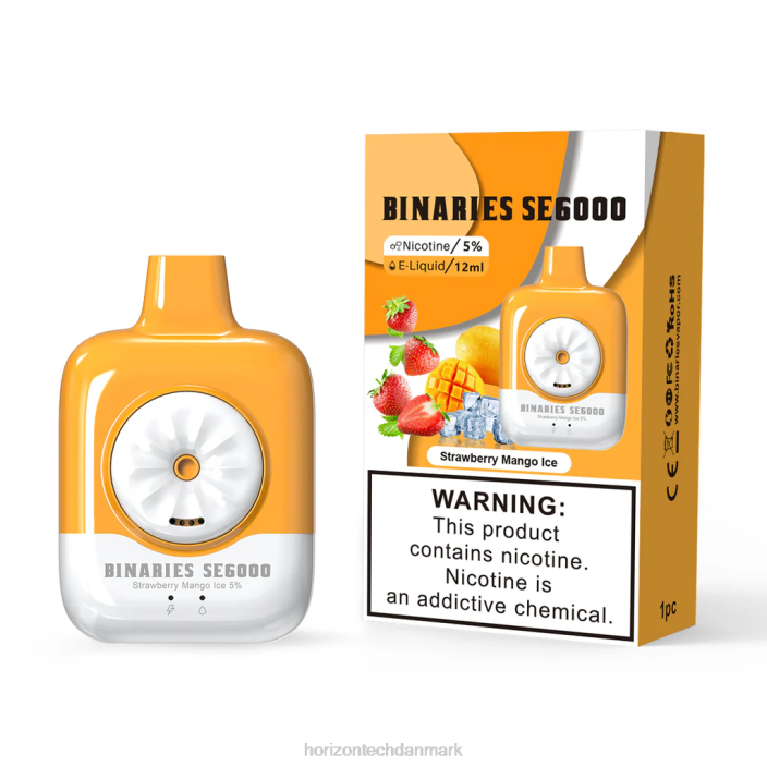 HorizonTech Vape Danmark - HorizonTech Binaries Cabin engangs se 12ml jordbær mango is 62X4139