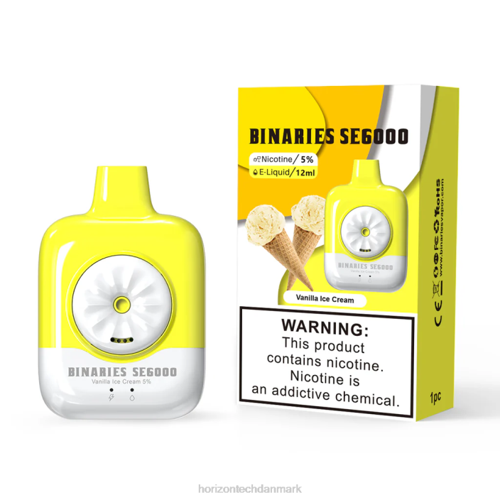 HorizonTech Vape Danmark - HorizonTech Binaries Cabin engangs se 12ml vanilje is 62X4131