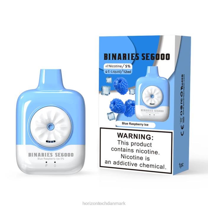 HorizonTech Vape Kit - HorizonTech Binaries Cabin engangs se 12ml blå hindbæris 62X4125