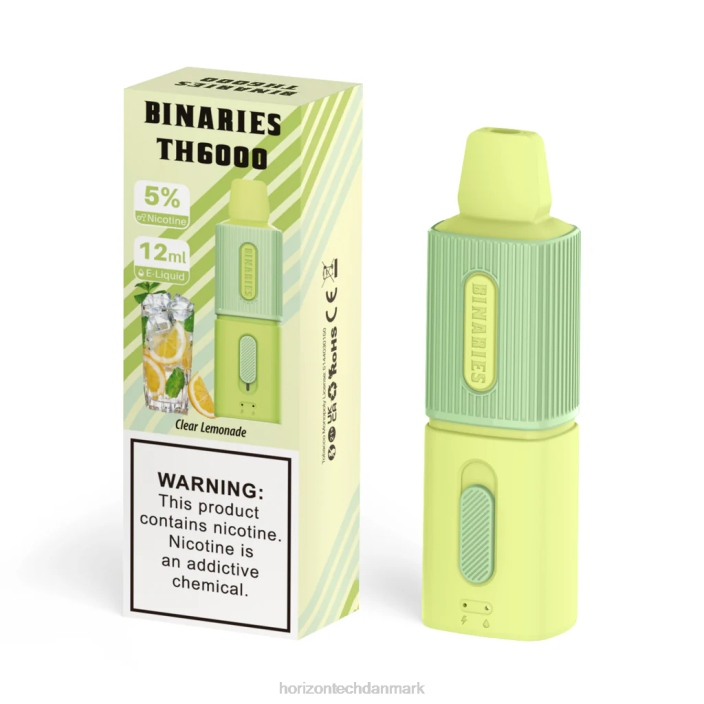 HorizonTech Copenhagen - HorizonTech Binaries Cabin th6000 engangs 12ml klar limonade 62X4114