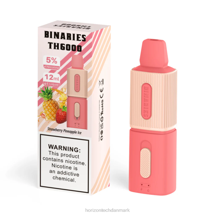 HorizonTech Danmark - HorizonTech Binaries Cabin th6000 engangs 12ml jordbær ananas is 62X4105