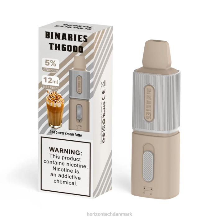 HorizonTech Mod - HorizonTech Binaries Cabin th6000 engangs 12ml is-sød fløde latte 62X4124