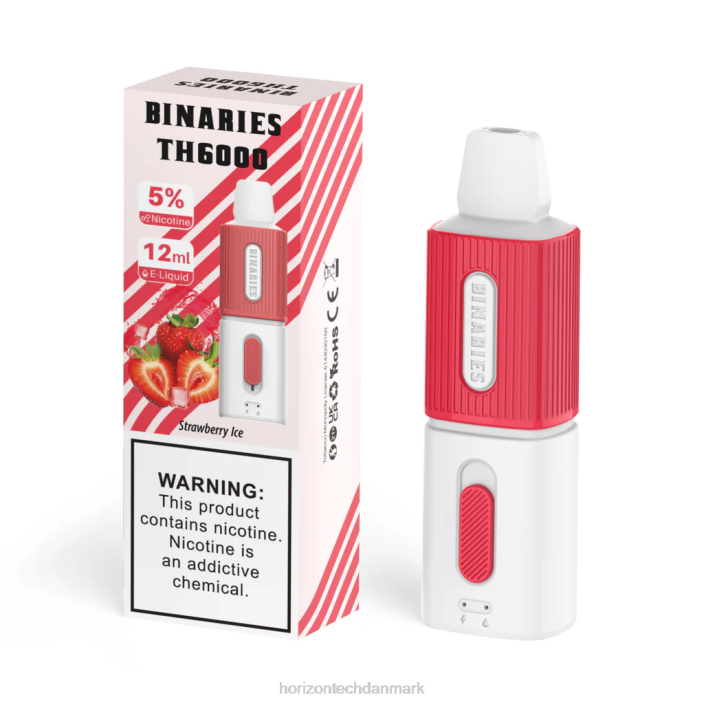 HorizonTech Mod - HorizonTech Binaries Cabin th6000 engangs 12ml jordbæris 62X44