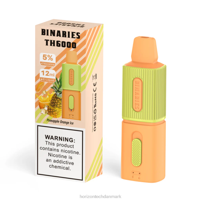 HorizonTech Vape Kit - HorizonTech Binaries Cabin th6000 engangs 12ml ananas appelsin is 62X4109