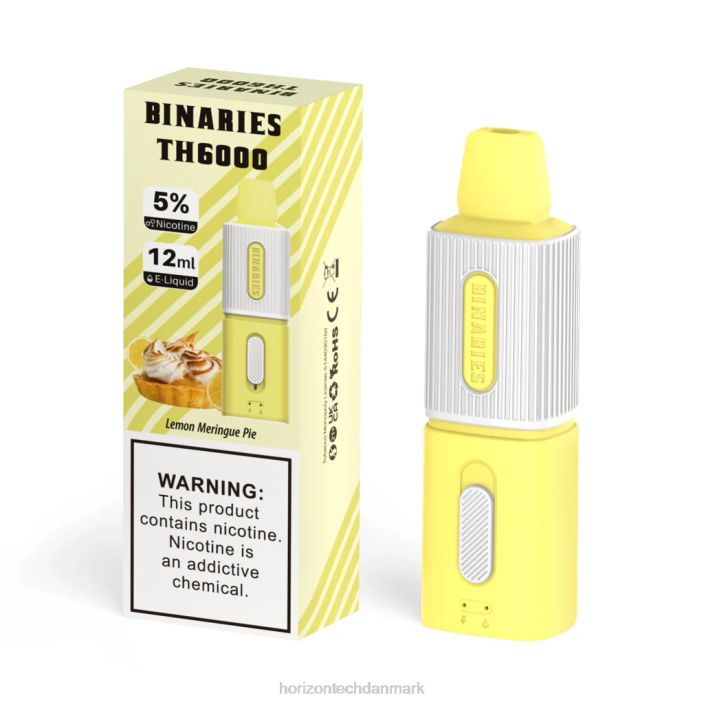 HorizonTech Vape Kit - HorizonTech Binaries Cabin th6000 engangs 12ml citron marengstærte 62X4101