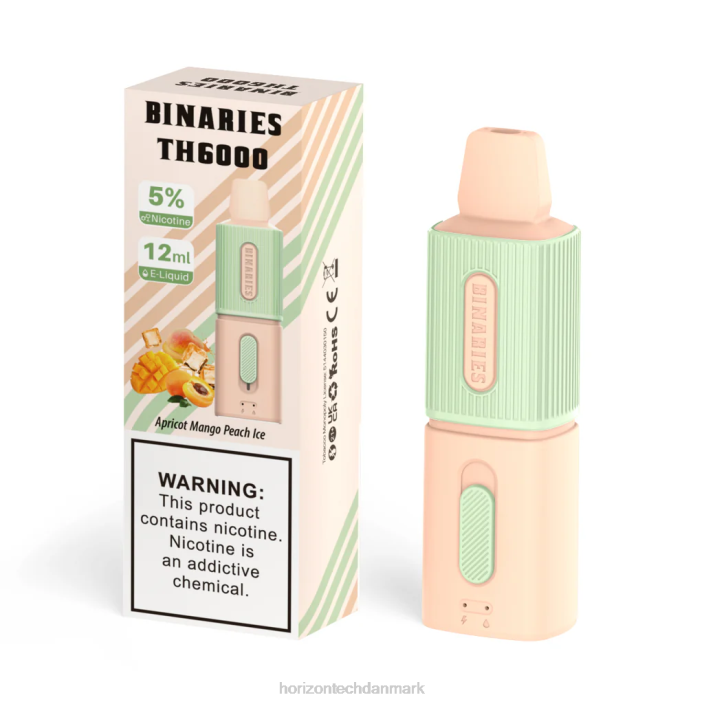 Horizon Tech Company - HorizonTech Binaries Cabin th6000 engangs 12ml abrikos mango fersken is 62X4104