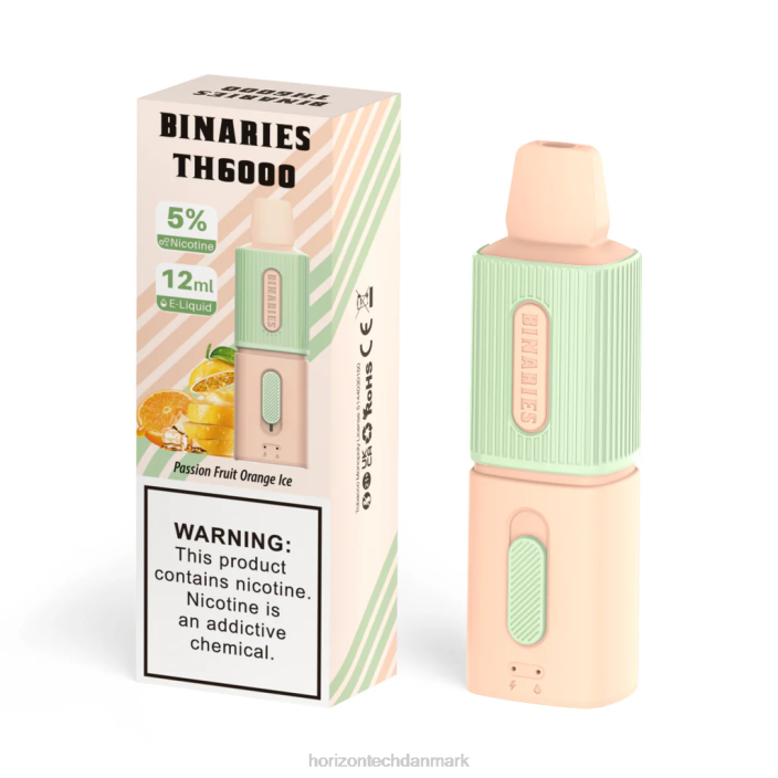 Horizon Tech Company - HorizonTech Binaries Cabin th6000 engangs 12ml passionsfrugt appelsin is 62X4112