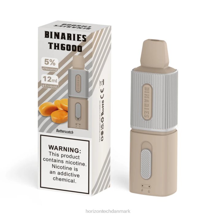 Horizon Tech Vape - HorizonTech Binaries Cabin th6000 engangs 12ml butterscotch 62X4103